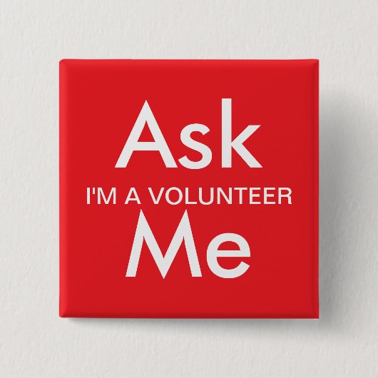 Ask Me Button For Business School Volunteers 缶バッジ (正面)
