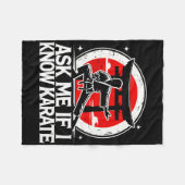 Ask Me If I Know Karate フリースブランケット (正面(横))