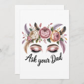 Ask Your Dad 招待状 (正面/裏面)