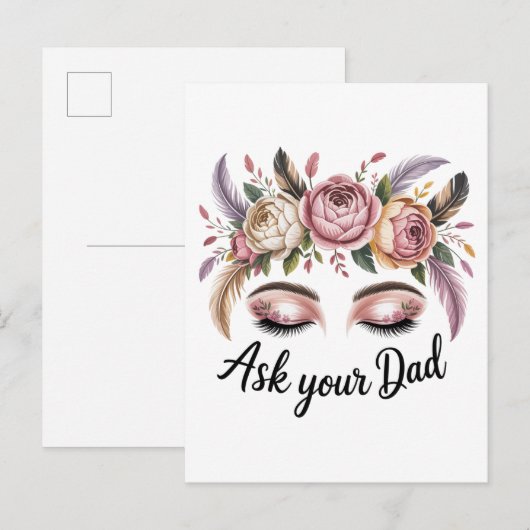 Ask Your Dad 案内ポストカード (正面/裏面)
