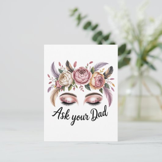 Ask Your Dad 案内ポストカード (スタンド正面)
