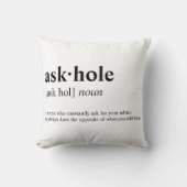 Askhole -辞書の意味 クッション (正面)