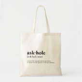 Askhole -辞書の意味 トートバッグ (正面)