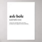 Askhole – 辞書意味 ポスター (正面)