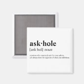 Askhole – 辞書意味 マグネット (正面/裏面)