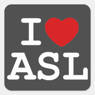 ASLが大好き スクエアシール