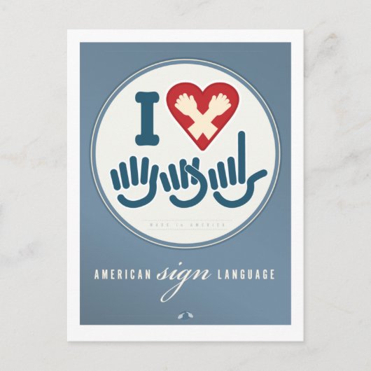 ASLが大好き ポストカード (正面)