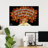 ASLが心を啓発し、ハートを開く36インチx 24インチ ポスター (ホームオフィス)