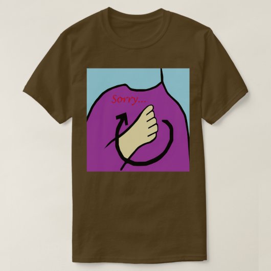 ASLごめんなさい Tシャツ (デザイン正面)