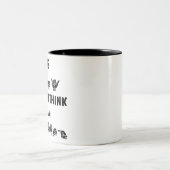 ASLそれは私を聞いている#いかに考えるかおもしろいです ツートーンマグカップ (中央)
