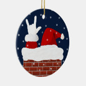 ASLで愛するサンタクリスマスオーナメント セラミックオーナメント (右)