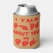 ASLで***の事を#USAPatriotGraphics 缶クーラー (缶正面)