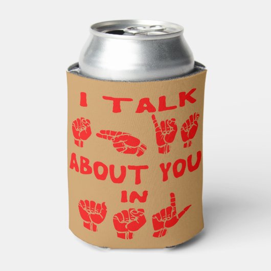 ASLで***の事を#USAPatriotGraphics 缶クーラー (缶正面)