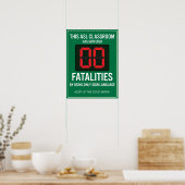 ASLのみの使用による死亡者数ゼロ。ポスター ポスター (キッチン)