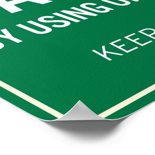 ASLのみの使用による死亡者数ゼロ。ポスター ポスター (角)