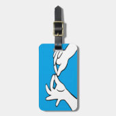 ASLのアメリカ手話は解釈します ラゲッジタグ (正面縦)