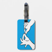 ASLのアメリカ手話は解釈します ラゲッジタグ (裏面縦)