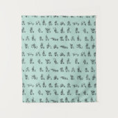 ASLのヒスイの//のアメリカ手話アルファベット タペストリー (正面)