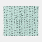 ASLのヒスイの//のアメリカ手話アルファベット フリースブランケット (正面(横))