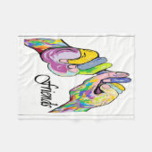 ASLの友人 フリースブランケット (正面(横))