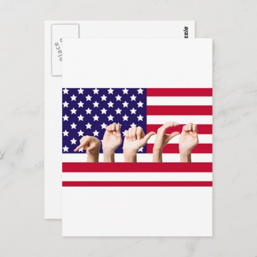 ASLの和平フラグ ポストカード (正面/裏面)