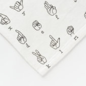 ASLの図表のフリースブランケット フリースブランケット (角)