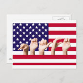 ASLの平和国旗 ポストカード (正面/裏面)