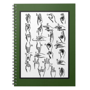 ASLの手話の例 ノートブック