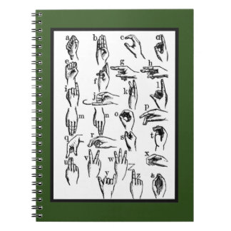 ASLの手話の例 ノートブック