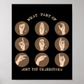 Aslの手話Deaを理解していない部分 ポスター (正面)