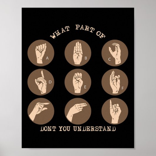 Aslの手話Deaを理解していない部分 ポスター (正面)