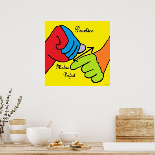 ASLの練習が完璧に ポスター (キッチン)