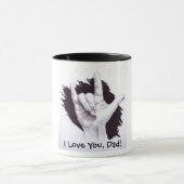 ASLの署名:  私はのパパ愛します! マグ (中央)