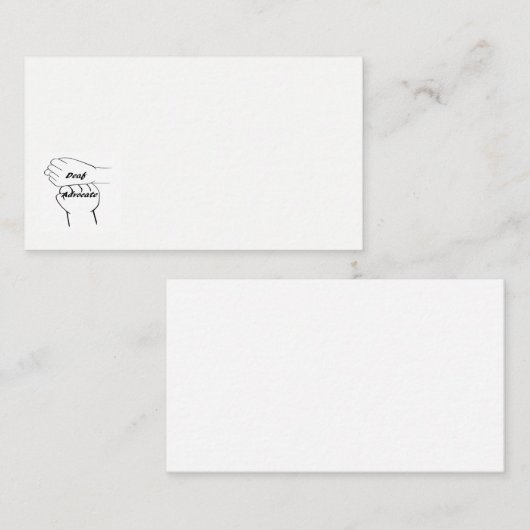 ASLの耳が聞こえない支持者の名刺 名刺 (正面/裏面)