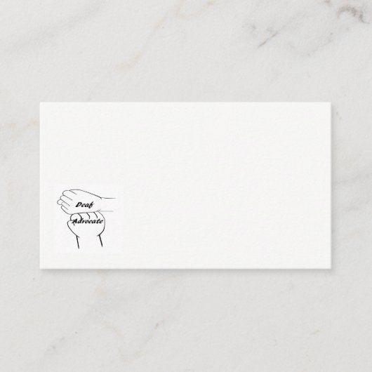 ASLの耳が聞こえない支持者の名刺 名刺 (正面)