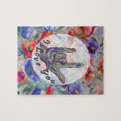 ASLの花および私は愛します ジグソーパズル (横)