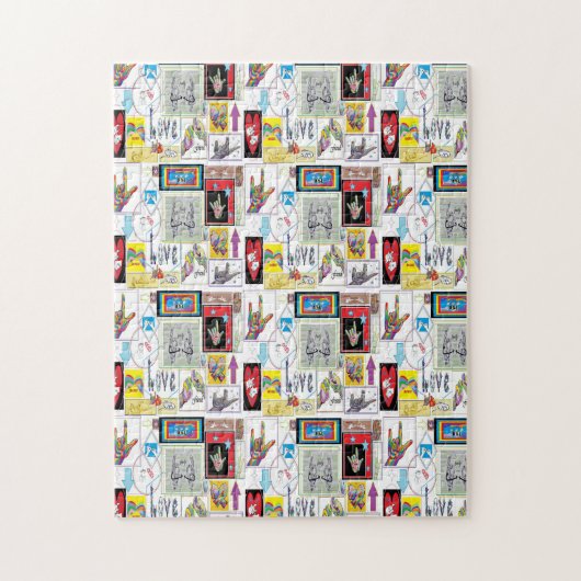 ASLの芸術のメドレー ジグソーパズル (縦)