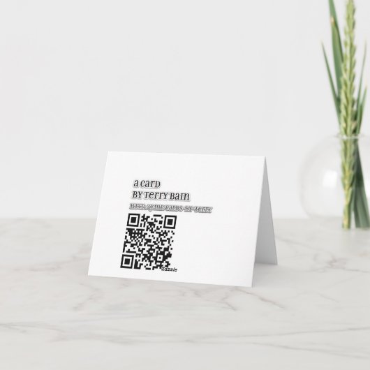 ASLの落書き緑のDamasのクリスマスのためのL無し赤 シーズンカード (裏面)