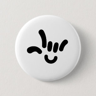 ASLのILY (I愛) 缶バッジ
