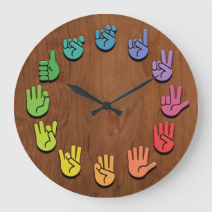 ASLのWoodgrain ラージ壁時計
