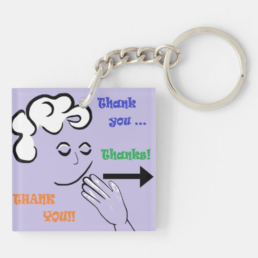 ASLは感謝していしています! キーホルダー (裏面)