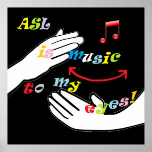 ASLは目に音楽だ! ポスター