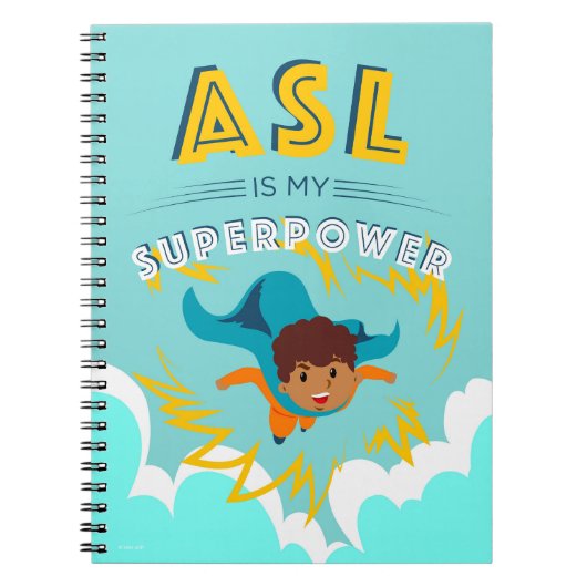 ASLは私のスーパーパワー ノートブック (正面)