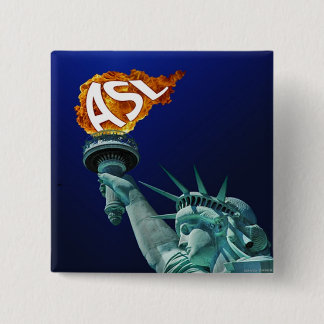 ASLは耳が聞こえないおよびヒアリングの人々を啓発します 缶バッジ