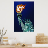 ASLは聴覚障害者を啓発(24x36) ポスター (キッチン)