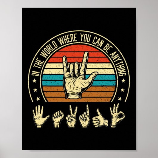 Aslろう者のサインLになれる認識度 ポスター (正面)