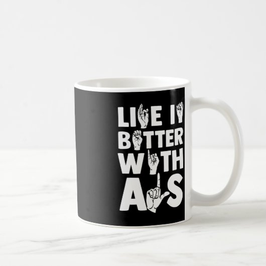 ASLろう者認識度および手話2 コーヒーマグカップ (右)