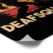 ASLろう者認識度難聴の手話と ポスター (角)