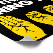 Aslろう認識度ろう文化と手話 ポスター (角)