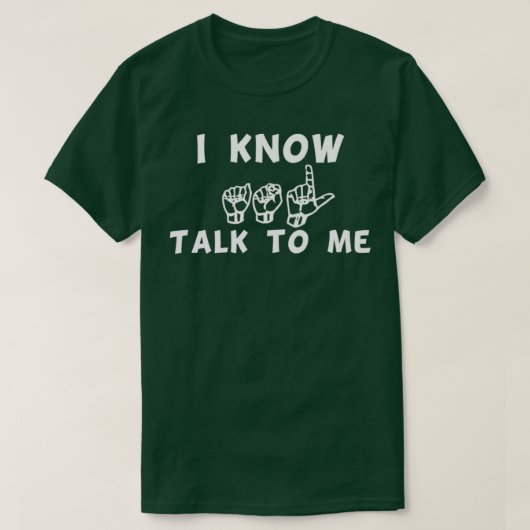 ASLを知っている Tシャツ (デザイン正面)